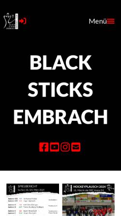 Vorschau der mobilen Webseite www.black-sticks.ch, UHC Black-Sticks Embrach