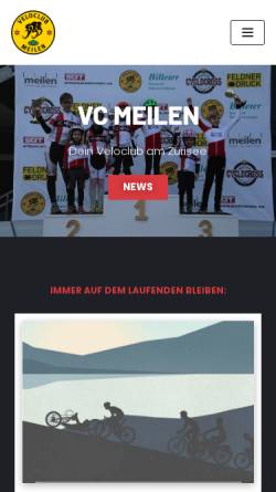 Vorschau der mobilen Webseite www.vcmeilen.ch, Veloclub Meilen