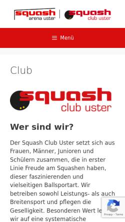 Vorschau der mobilen Webseite www.squashclub-uster.ch, Squashclub Blue Point