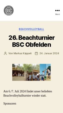 Vorschau der mobilen Webseite www.bsc-obfelden.ch, Ballsportclub Obfelden