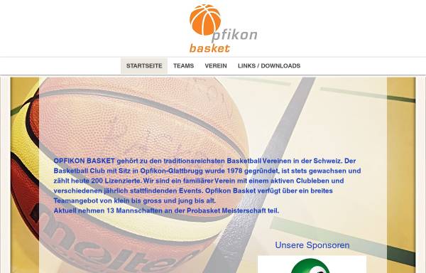 Vorschau von www.opfikonbasket.ch, Opfikon Basket