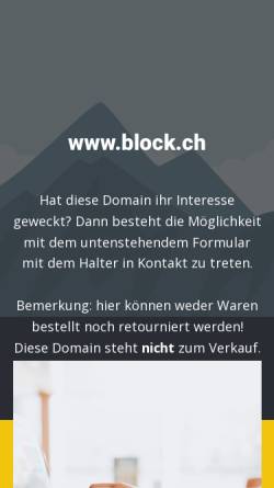 Vorschau der mobilen Webseite www.block.ch, Block