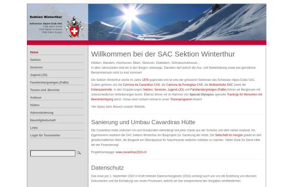 Vorschau von www.sac-winterthur.ch, SAC-Winterthur