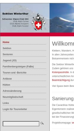 Vorschau der mobilen Webseite www.sac-winterthur.ch, SAC-Winterthur