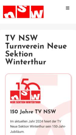 Vorschau der mobilen Webseite www.tv-nsw.ch, TV neue Sektion Winterthur
