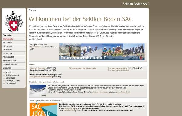 Vorschau von www.sac-bodan.ch, SAC Sektion Bodan