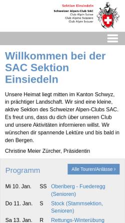 Vorschau der mobilen Webseite www.sac-einsiedeln.ch, SAC Sektion Einsiedeln