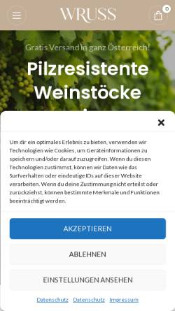 Vorschau der mobilen Webseite www.gartenbau-wruss.at, Gartenbau Wruss