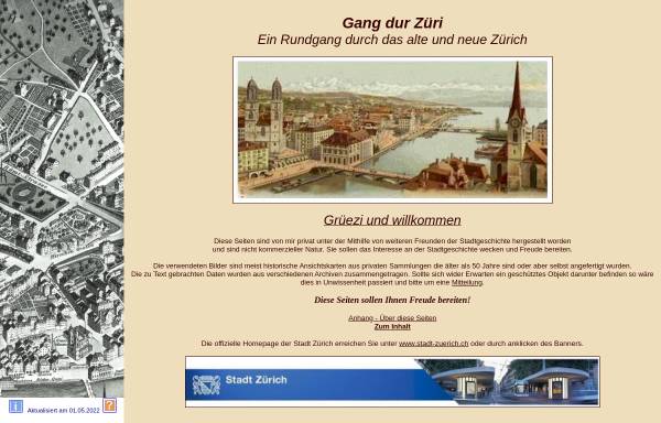 Vorschau von www.gebrueder-duerst.ch, Gang dur Züri - Rundgang durch das alte und neue Zürich
