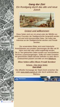Vorschau der mobilen Webseite www.gebrueder-duerst.ch, Gang dur Züri - Rundgang durch das alte und neue Zürich