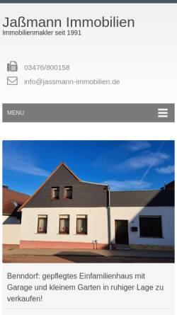 Vorschau der mobilen Webseite jassmann-immobilien.de, Jens Uwe Jaßmann Immobilien