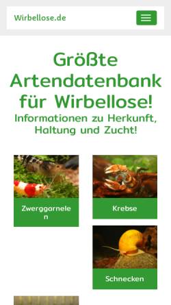 Vorschau der mobilen Webseite www.wirbellose.de, Flusskrebse in Nordrhein-Westfalen