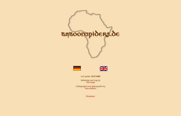 Baboonspiders - Theraphosidae von Afrika