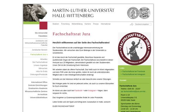 Vorschau von www.jura.uni-halle.de, Fachschaft Jura