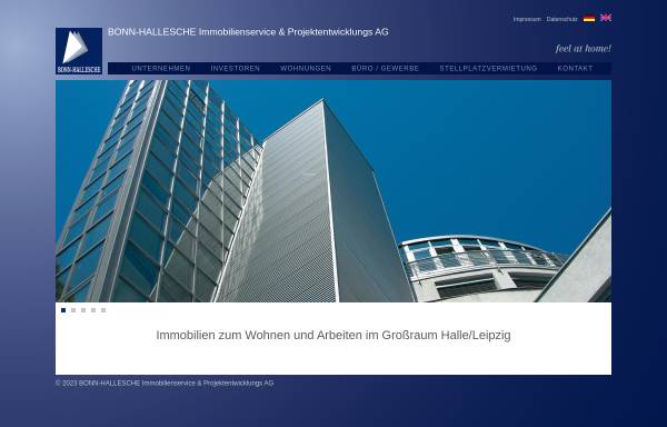 Vorschau von www.bonn-hallesche.de, Bonn-Hallesche Immobilienservice & Projektentwicklungs AG