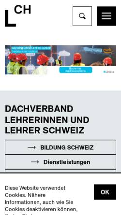 Vorschau der mobilen Webseite www.lch.ch, Dachverband Schweizer Lehrerinnen und Lehrer (LCH)