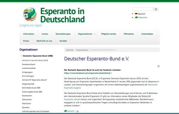 Vorschau von www.esperanto.de, Deutscher Esperanto-Bund e.V.