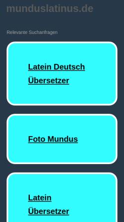 Vorschau der mobilen Webseite www.munduslatinus.de, Mundus Latinus