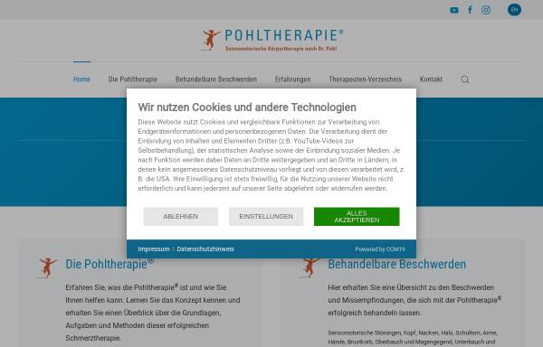Vorschau von pohltherapie.de, Pohltherapie - Sensomotorische Körpertherapie nach Dr. Pohl