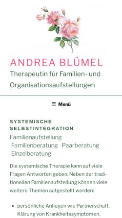 Vorschau der mobilen Webseite www.familienaufstellung-berlin.com, Andrea Blümel