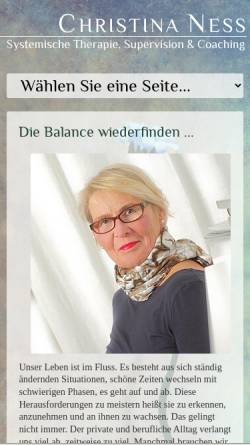 Vorschau der mobilen Webseite www.ness-therapie.de, Christina Ness