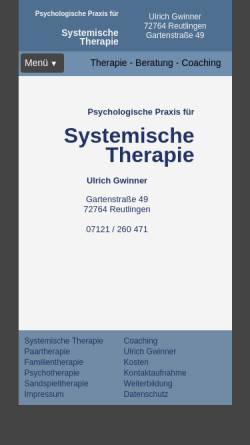 Vorschau der mobilen Webseite www.systemische-therapie-reutlingen.de, Systemische Therapie - Ulrich Gwinner