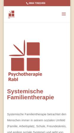 Vorschau der mobilen Webseite www.psychotherapie-rabl.at, Silvia Rabl