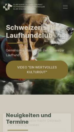 Vorschau der mobilen Webseite www.laufhund.ch, Schweizerischer Laufhundclub