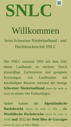 Vorschau der mobilen Webseite www.snlc.ch, Schweizerischer Niederlaufhund Club