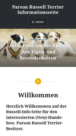 Vorschau der mobilen Webseite www.russell-info.de, Hazel und Unique - Parson Russell Terrier Hündinnen
