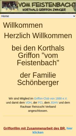 Vorschau der mobilen Webseite griffon-vom-feistenbach.com, Vom Feistenbach