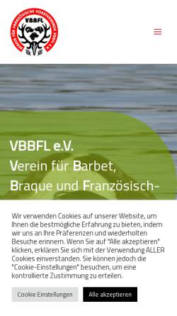Vorschau der mobilen Webseite www.vbbfl.de, Französische Jagdhunde im VBBFL e.V.