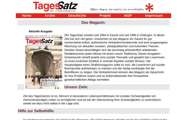 Vorschau von www.tagessatz.de, TagesSatz e.V.