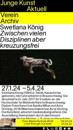 Vorschau der mobilen Webseite www.junge-kunst-wolfsburg.de, Junge Kunst Wolfsburg e.V.