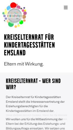 Vorschau der mobilen Webseite www.kita-kreiselternrat-emsland.de, Kreiselternrat für Kindertagesstätten Emsland