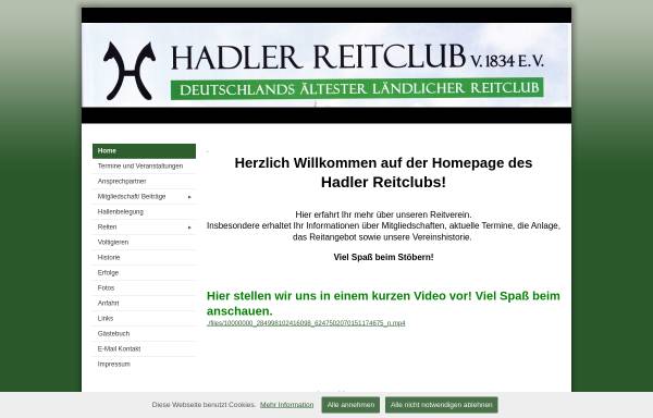 Vorschau von hadlerreitclub.beepworld.de, Hadler Reitclub aus Cuxhaven-Altenbruch