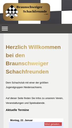 Vorschau der mobilen Webseite www.bsf-online.de, Braunschweiger Schachfreunde e.V.