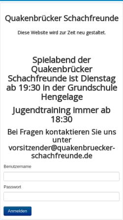 Vorschau der mobilen Webseite www.quakenbruecker-schachfreunde.de, Quakenbrücker Schachfreunde