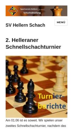 Vorschau der mobilen Webseite www.schach-hellern.de, Schachabteilung des SV Hellern von 1924