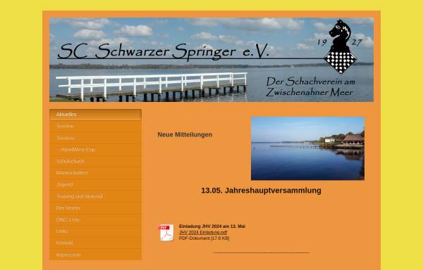 Vorschau von www.schwarzer-springer.de, Schwarzer Springer e.V.