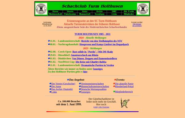 Vorschau von www.turm-holthusen.de, Schachclub Turm Holthusen e.V.
