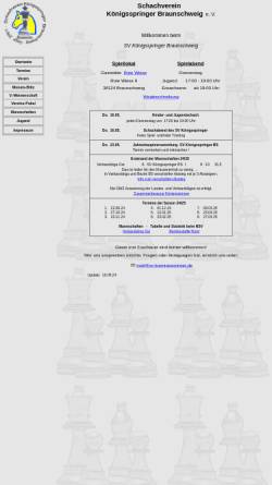 Vorschau der mobilen Webseite www.sv-koenigsspringer.de, Schachverein Königsspringer Braunschweig e.V.