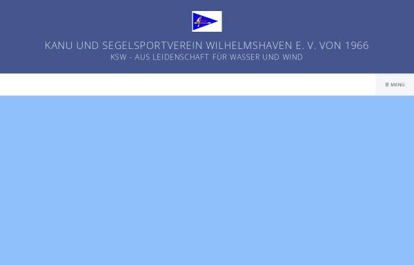Vorschau von www.ksw-bantersee.de, Kanu- und Segelsportverein Wilhelmshaven