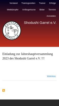 Vorschau der mobilen Webseite www.shodushi-garrel.de, Shodushi Garrel e.V.