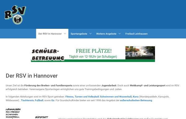 Vorschau von www.rsv-hannover.de, RSV Hannover von 1926 e.V.