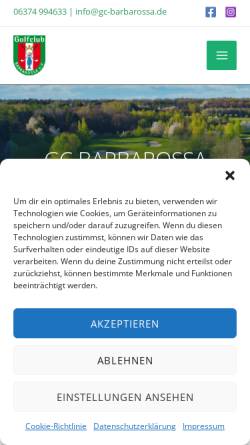 Vorschau der mobilen Webseite www.golfclub-barbarossa.de, Golf-Club Barbarossa e.V. Kaiserslautern