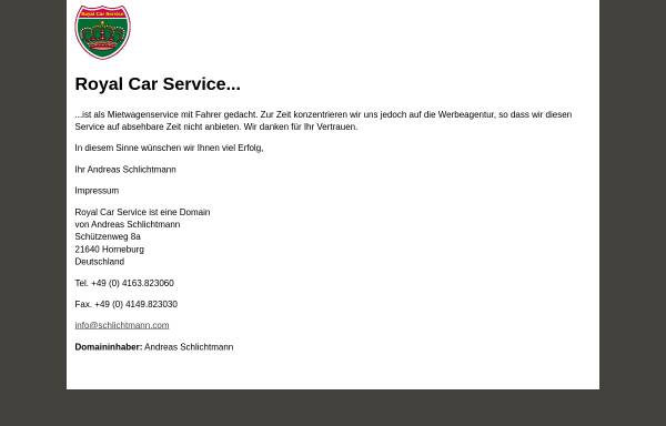 Vorschau von royalcarservice.de, Schlichtmann, Andreas - Royal Car Service