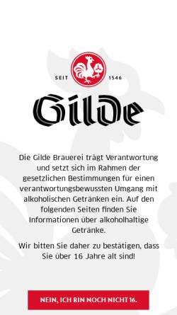 Vorschau der mobilen Webseite www.gildebrau.de, Gilde Brauerei AG