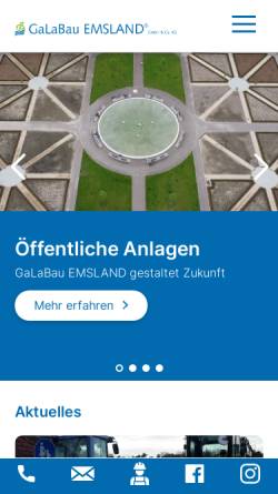 Vorschau der mobilen Webseite www.gbems.de, GaLaBau Emsland GmbH & Co. KG