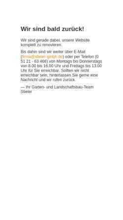 Vorschau der mobilen Webseite stieler-gmbh.de, Michael Stieler Garten- und Landschaftsbau GmbH